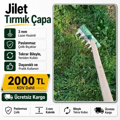 Jilet-tırmık çapa👍ÜCRETSİZ KARGO 👍KDV DAHİL💯 🧿👍 paslanmaz çelik -
