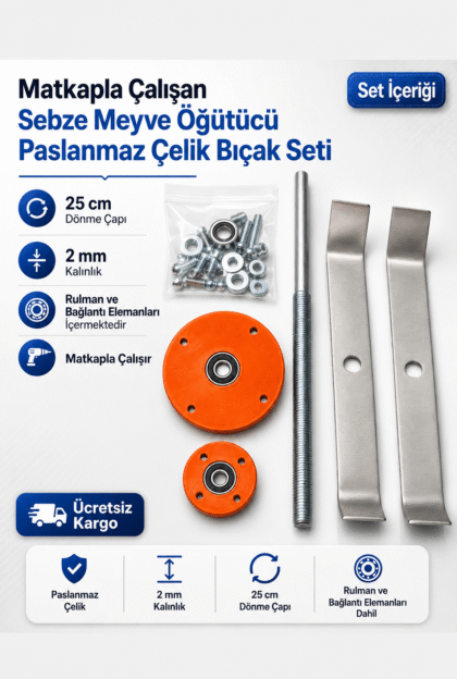 Sebze Meyve Öğütücü ÇİFT BIÇAK SETİ ÜCRETSİZ KARGO 👍 KDV DAHİL