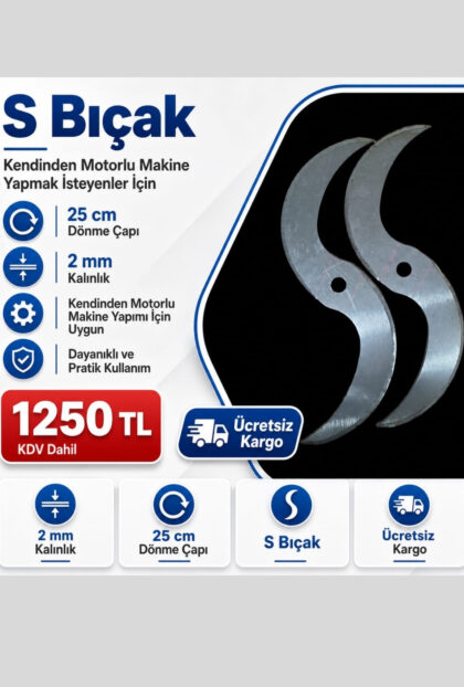 S Paslanmaz Çift Bıçak Takımı