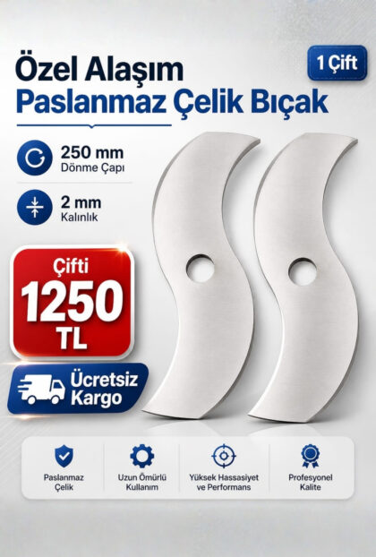 Benzinli Ot Tırpan Makinesi İçin Çift S  Bıçak