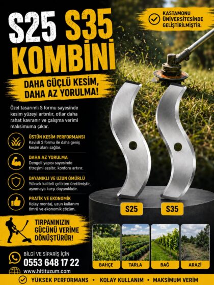 1 adet 35 CM ve 1 adet 25 CM S BIÇAK KOMBİNİ - ÜCRETSİZ KARGO👍